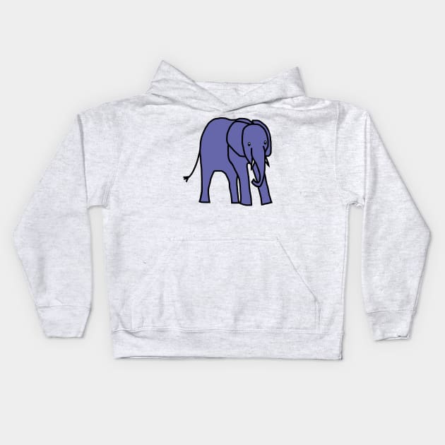 Very Peri Periwinkle Blue Baby Elephant Color of the Year 2022 Kids Hoodie by ellenhenryart